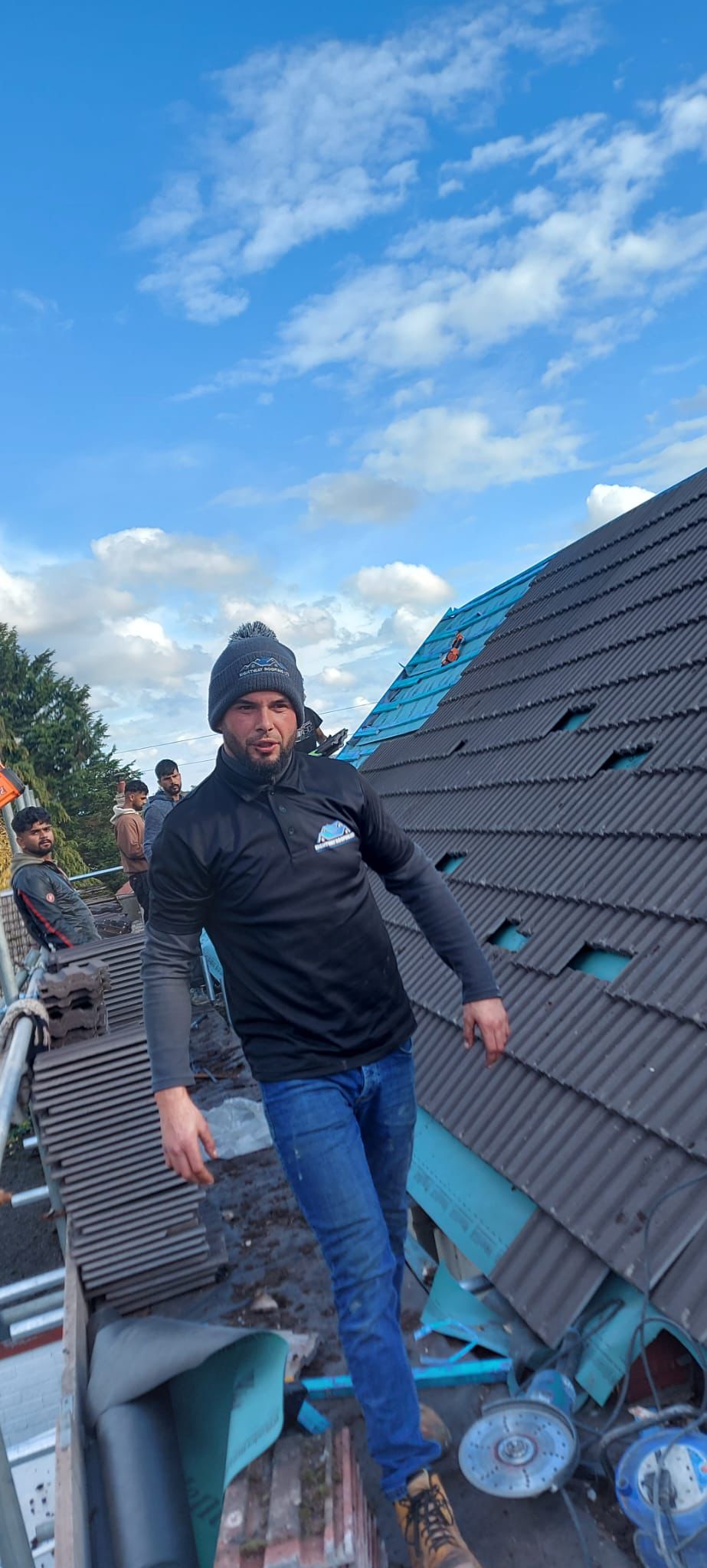 Professional roofing work