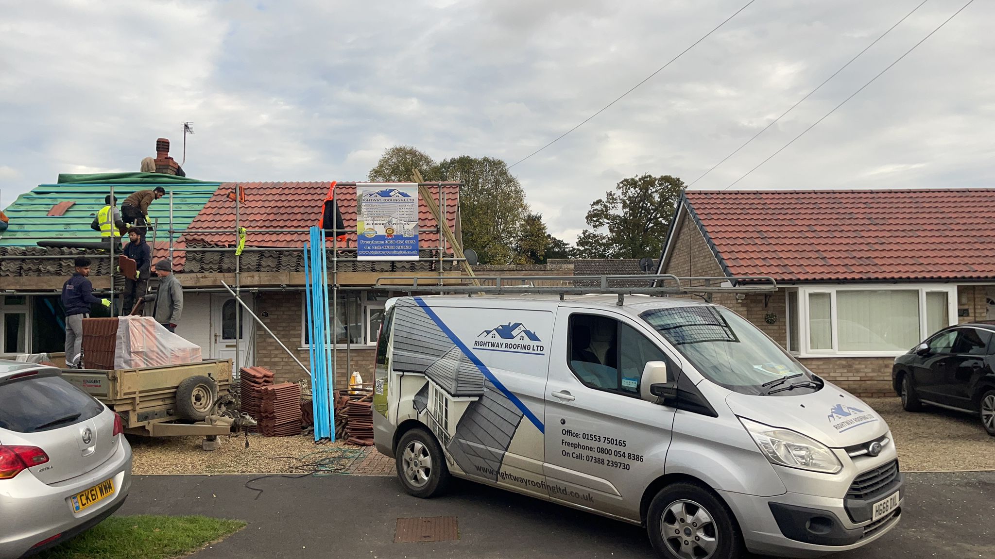 Flat roofing installation